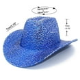 thumbnail image 2 of Fashionable Sparkly Sequins Cowboy Hat For Stage Performance Party Festival Celebration Events Cool Fedora Show, 2 of 4