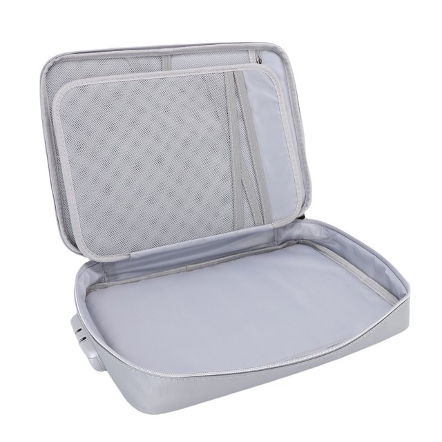 Organizador De Documentos Ignífugo, Caja De Documentos Ignífuga, Tela De Fibra De Vidrio Recubierta De Silicona Portátil A Prueba De Altas Temperaturas Con Cerradura Para El