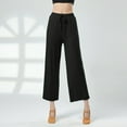 thumbnail image 4 of Wide Leg High Waist Stretch Dance Training Pants for Women, Polyester, Elastic Waist, Multiple Sizes, 4 of 4