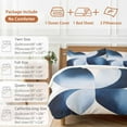 thumbnail image 6 of Abstract Curve 4 Piece Duvet Cover Set California King Size White Blue Gradient Stitching Soft Bedding Set Comforter Cover, 1 Duvet Cover 1 Flat Sheets and 2 Pillowcases, 6 of 9