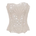 thumbnail image 4 of Women's Fashion Corset Top Sleeveless: Lace-Up Bustier for Cosplay, Burlesque Costume or Sensual Lingerie Bodyshaper, 4 of 6