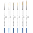 thumbnail image 2 of GHSDFBB XDT#830 Rigger Artist Paint Brush 6 Piece Set Extra Long Fine Point Liner Tip #000#00#0#1#2#3, Scale Models Nail Acrylic Oil Watercolor, 2 of 6