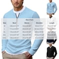 thumbnail image 3 of Aimik Men's Layered Quarter Zip Sweatshirt Ribbed Knit Contrast Collar Trim Soft Warm Smart Casual Golf Top, 3 of 6