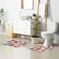 thumbnail image 6 of Yayeee Bath Rug for Bathroom Floor Non Slip Contour Fluffy Soft Absorbent Mat, 20"x24", White Colorful Circles, 6 of 7