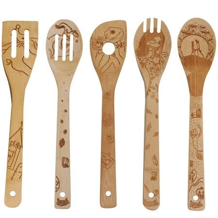 

Yongwei Cooking Utensil 5PCs Bamboo Kitchen Cooking Utensils Carving Wooden Shovel for Home Kitchen (As Shown)