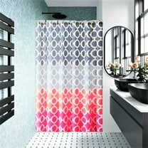 13pc Hajar Orange Hotel Desing Collection Bathroom Shower Curtain 70" X 72" With 12 Cover Hooks