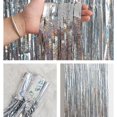 thumbnail image 2 of Rideau de Porte à Franges Doré Argent 39.4”x78.75” Fond Multicolore pour Fête, 2 of 5