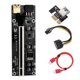 thumbnail image 1 of Placa elevadora PCI-E con luz dinámica LED Extensor PCI-Express de 6 pines con 8 condensadores sólidos, ranura negra, USB rojo Methold EL004773-03, 1 of 2