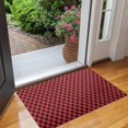 thumbnail image 2 of Red and Black Checkerboard Pattern Door Rugs,Washable Non Slip Door Mats Indoor,Decorative Door Mats,Entry Mat Indoor for Entrance,Bedroom,Kitchen,Bathroom,17"x30", 2 of 6