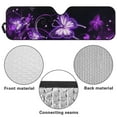 thumbnail image 6 of Uorisanigo Windshield Sun Shade, Purple Butterfly Car Sun Shade for 2018-2024 Jeep Wrangler JL JLU & Gladiator JT, Aluminum Foil Auto Sunshade Windshield Cover Keep Vehicle Cool, 6 of 7