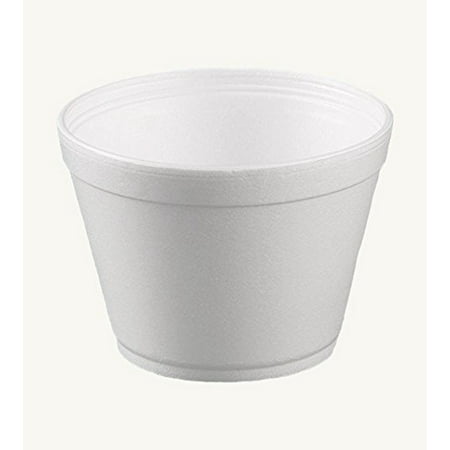 Ice Container Assembly - Dart 16MJ32, 16 Oz. Customizable White Foam Cold And Hot Food Container with Translucent Vented Plastic Lid, Ice-Cream Yogurt Cups, Deli Food Containers with Matching Covers (50)