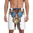 thumbnail image 1 of Balery American Giraffe Style Pantalones cortos de pijama de punto de algodón para hombre con cinturilla y bolsillos-4X-Large, 1 of 6
