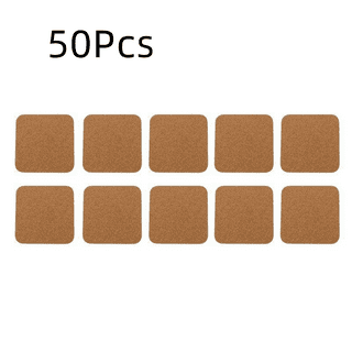 100Pack Thin Cork Sheets Self Adhesive Cork Coasters Backing 4X 4 inch Cork Tiles Cork Squares for DIY Making
