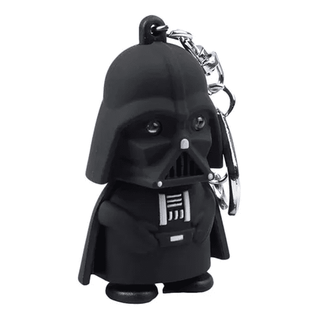 Llavero Lampara Star Wars Darth Vader Con Luz Led Y Sonido Malubero Color Negro