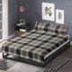 thumbnail image 5 of Juego de cama de cuadros negro gris (3 piezas), cuadros tartán Una funda nórdica y dos, 5 of 9