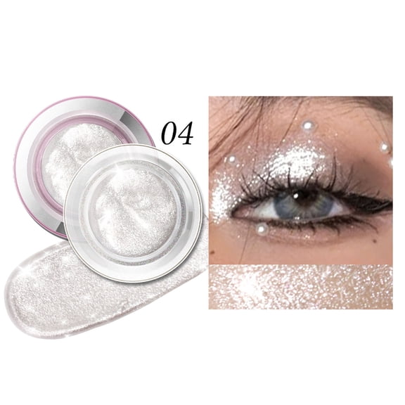 Eye Glitter,Glitter Eyeshadow,Liquid Glitter Eyeshadow, Pearlescent Fine Glitter, Buildable High Gloss Long-Lasting Eye Makeup for Parties and Festivals, Easy to Apply Smooth(D)
