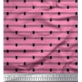 thumbnail image 1 of Soimoi Pink Cotton Poplin Fabric Stripe & Beetles Insects Print Fabric by the Yard 42 Inch Wide, 1 of 1