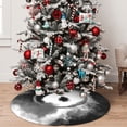 thumbnail image 5 of Lsque Yin And Yang Print Christmas Tree Skirt, Tree Skirt with Ties or Velcro, Perfect for Holiday Decorations, Halloween, and New Year-48", 5 of 7