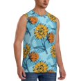 thumbnail image 2 of Haiem Men's Sunflowers Print Tank Tops Summer Sleeveless Cut Off Workout T-Shirts Fitness Vest Athletic Undershirts-Medium, 2 of 8