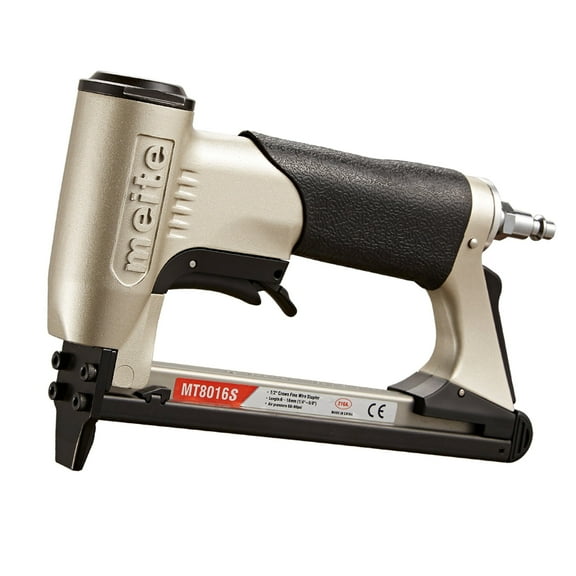 MEITE MT8016S Pneumatic Staple Gun with Safety Trigger, 21 Gauge 1/2" Crown Air Upholstery Stapler 1/4" to 5/8" Length (80 Series)