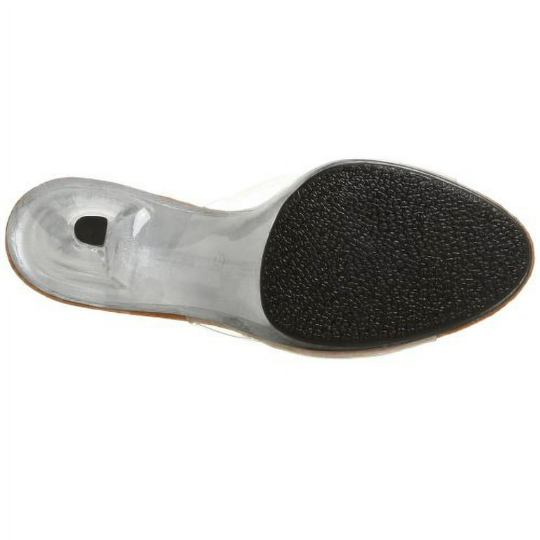 Fabulicious BELLE-301 Womens Clear Tan Slide Sandal with 3