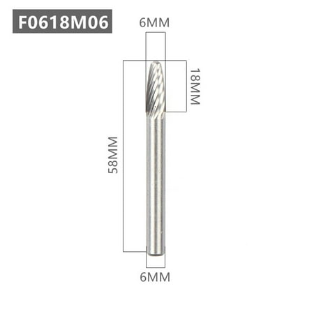 

6-16mmTungsten Carbide Rotary Burr Engraving Milling Cutter Straight Shank F(FX)