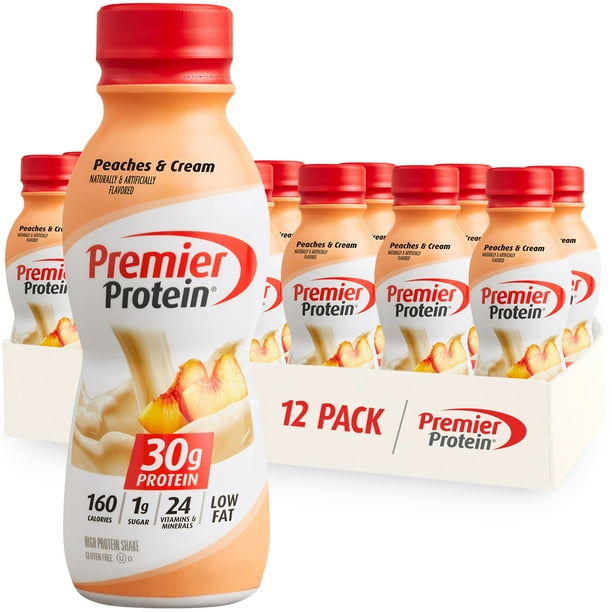 Premier Protein Shake, Peaches & Cream, 30g Protein, 11.5 Fl Oz, 12 ct
