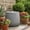 White, variant on 20.87"H Brown Metal Cutout Outdoor Water Fountain with LED Lights, Modern Freestanding Candle Style Water Feature for Patio Backyard Decor