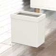 thumbnail image 3 of Gatco Elevate Stainless Steel 3.18 Gallon Rectangle Wastebasket Open Removable Lid, Matte Pearl, 3 of 5