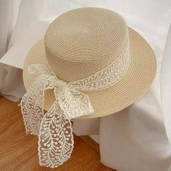 Summer Sun Hats For Women Men Wide Brim Straw Hat Outdoor Beach Gardening Casual Comfortable Lightweight Breathable Adjustable Hat Drawstring Winery Hats for Women Cool Hiking Clothes Cap Beach Men