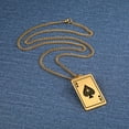 thumbnail image 6 of Lucky Ace Of Spades Men Statement Playing Card Poker Pendant Necklace 14K Yellow Gold Fashion Jewelry Gift, 6 of 8