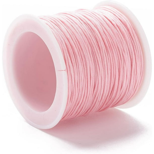 1 rollo de 100 yardas de hilo de nailon de 0,8 mm para ensartar cuentas, ideal para hacer pulseras, collares, bisutería y manualidades.