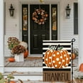 thumbnail image 2 of Thanksgiving Fall Garden Flag 12x18 Inch Double Sided for Outside, Thankful Polka Dot Pumpkin Striped Outdoor Seasonal Holiday Yard Porch Decoration, 2 of 6
