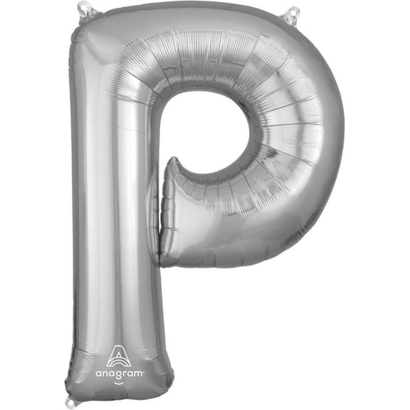 Burton & Burton 32" Letter P Silver Balloon