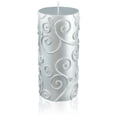 thumbnail image 3 of Zest Candle CPS-008-12 3 x 6 in. Blue Scroll Pillar Candle -12pcs-Case - Bulk, 3 of 5