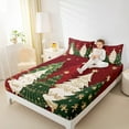 thumbnail image 4 of Manfei Chic Xmas Tree Twin Sheet Set,Gold Sequin Merry Xmas,Cozy Decor For Kids,3-Piece, 4 of 7