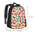 thumbnail image 2 of Balery Colorful Butterflies Backpack for Men and Women - Durable 600D Oxford Cloth -Large Capacity, Water-Resistant School, Travel, and Hiking Bag, 2 of 7
