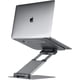 thumbnail image 1 of Soporte ergonómico para computadora portátil para escritorio, altura ajustable de hasta 20 ", soporte elevador para computadora portátil para computadora portátil, soporte portátil para computadora portátil, se adapta a MacBook, computadoras portátiles de 10 15 17 pulgadas, soporte para computadora portátil y escritorio para computadora portátil Ormromra CW-CC327, 1 of 4
