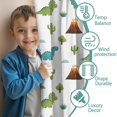 thumbnail image 3 of Blackout Kids Curtains,White Dinosaurs Volcanoes Cacti Pattern Childrens Insulated Curtains Set Of 2,Bedroom Essentials,Toddler Room Decor 42"x84", 3 of 5