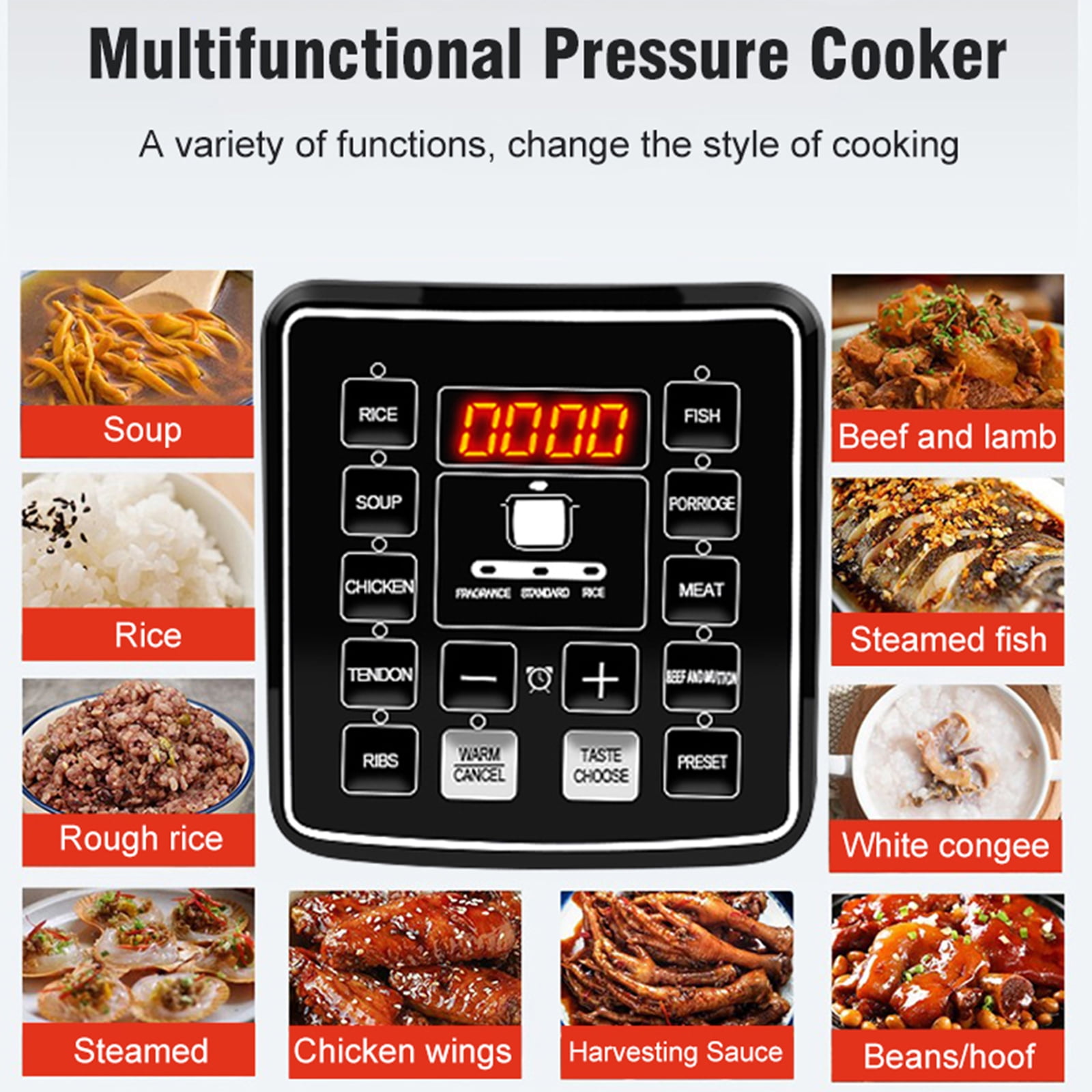 5 L Electric Pressure Cooker Multifunctional Household Smart Rice Cooker  900 W