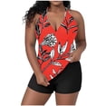 thumbnail image 2 of Wowcloth Women's Two-Piece Swimsuit, Halter Neck Adjustable with Padded Bra, Solid Color Casual for Beach and Pool, 2 of 7