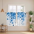 thumbnail image 2 of Blue Gradient Kitchen Curtains 45 Inch Length, Abstract Polka Dots Vintage Modern Tiers Curtains for Bathroom Bedroom Cafe, Light Filtering Small Window Treatment Short Drapes 2 Panels 42"Wx45"L, 2 of 8