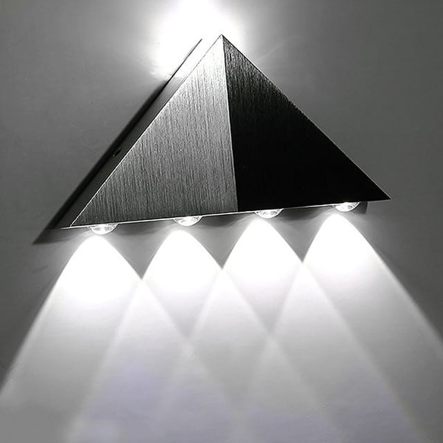 Colorido 5W Aluminio Triángulo Led Lámpara De Luz De Pared Iluminación Moderna Para El Hogar Decoración Interior Al Aire Libre Ac90-264V Methold HA025607-03