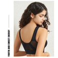thumbnail image 6 of VISALY Womens Bralettes Seamless Bras 2 Pack Women Seamless Sports Bra Breathable Wireless Push Up Bra With Pads Yoga Running Fitness Bralettes Padded Bra Comfortable Bras Bras For Women Black S, 6 of 6