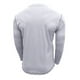 thumbnail image 3 of Blusas y camisas de manga larga con cuello redondo para hombre, blusa informal de moda con bloques de color, manga larga, cuello redondo, blusa de poliéster, algodón y poliéster., 3 of 4