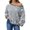 Grey, variant on Women Striped Off Shoulder Knit Pullover Sweater Oversized Loose Long Sleeve Drop Shoulder Knit Top Soft Casual Fall Winter Blouse Fashion Daily Outfit S-XXL
