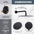 thumbnail image 4 of Wowow 9-Spray Patterns with 1.8 GPM 10 in. Wall Mount Rain Fixed Shower Heads in 10 in. Oil Rubbed Bronze, 4 of 8