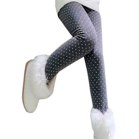 

BULLPIANO Children Girls Leggings Kids Warm Thick Fleece Lined Winter Skinny Pants Teenage Child 2-13 Years