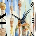thumbnail image 5 of Designart "Expressions at an Islamic Mosque II" Islamism Oversized Wall Clock, 5 of 5