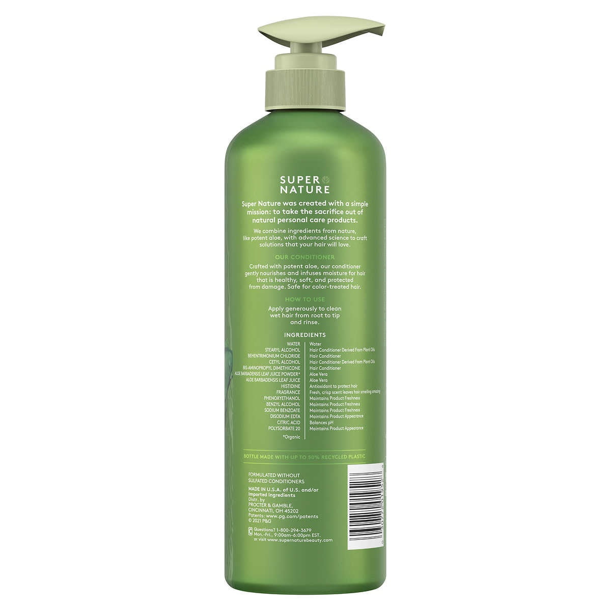 Super Nature Potent Aloe Moisturizing Shampoo and Conditioner, 30 fl oz